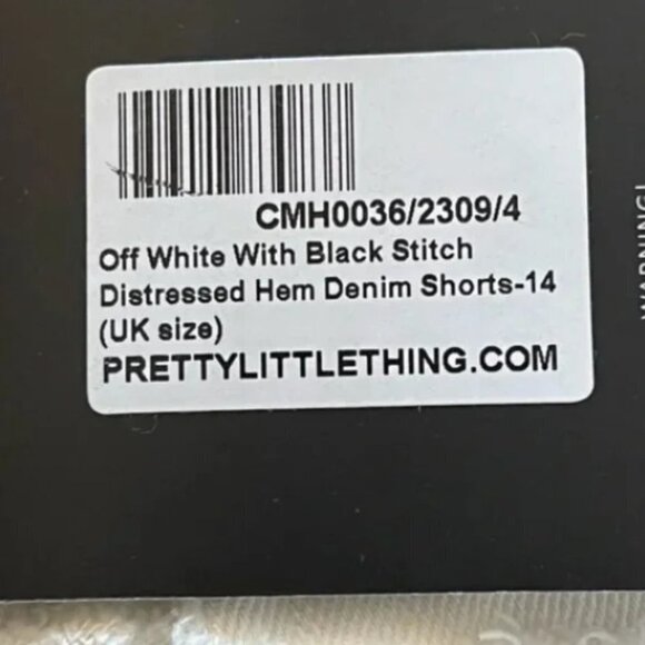 PrettyLittleThing Women's Distressed Hem Denim Shorts - US 12 - Picture 7 of 7